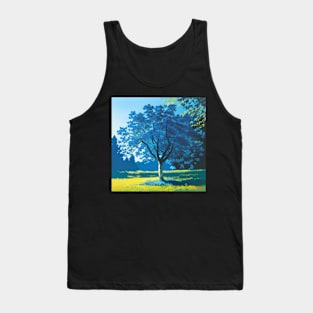 Meadow Scenery - Magic Blue Tree in a Clearing Classic Tank Top